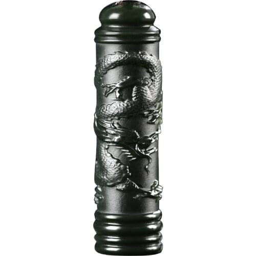 Natural Xinjiang hetian black green jade pendant dragon jade necklace necklaces women pendants jade jewelry customized