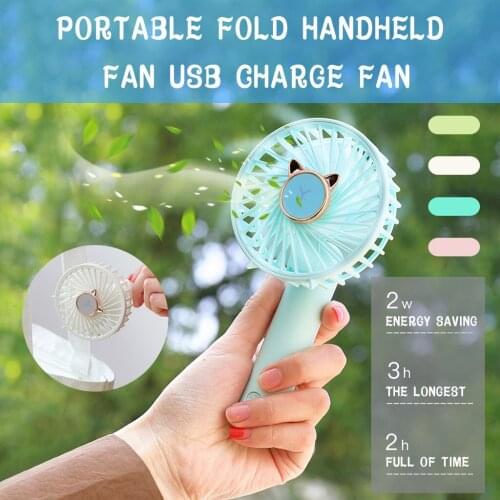 Portable fan usb fan cooler 3Speed foldable Hand Held fan Cool Air Cooling Power wireless travel mobile mini Micro USB Charging