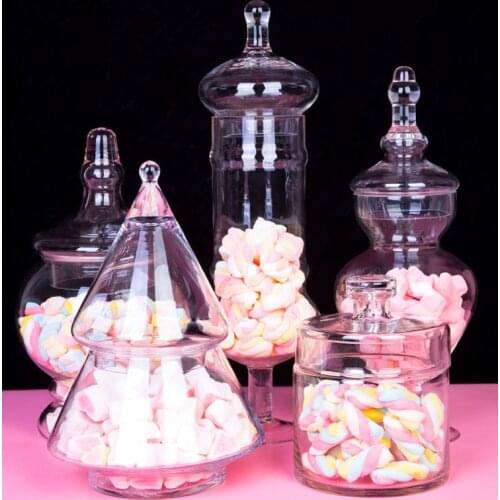 Transparent Glass Storage Jars Snacks Can Candy Pot Tea Canister Home Decor Modern Crystal Storage Jar with Lid Spice Organizer