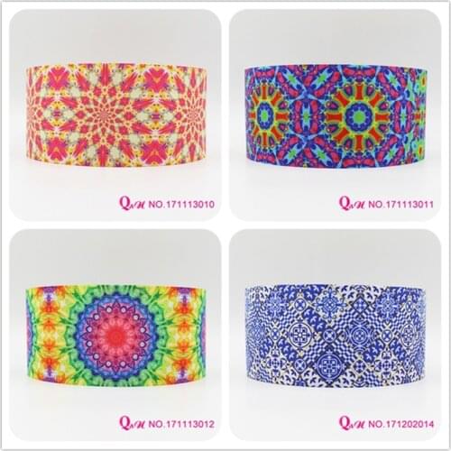 Q&N ribbon 16mm 22mm 25mm 38mm 50mm 75mm pattern printed grosgrain ribbon webbing 50yards/roll for hair tie