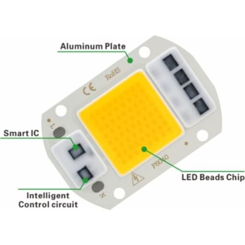 50w 110v warm white 3000-3500K 100psc led chip