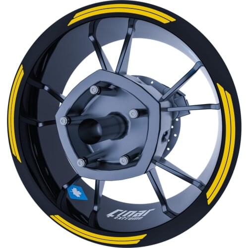 Reflective Dark Yellow Double Stripe Rim Tape Wheel Stripes Decals Sticker CinarExtreme