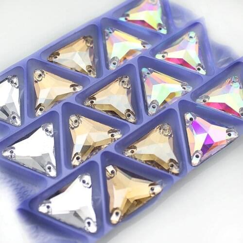 Loose rhinestones 12/16mm 30-60pcs/pack sew on clear AB crystal AB special shape garment accessories rhinestone