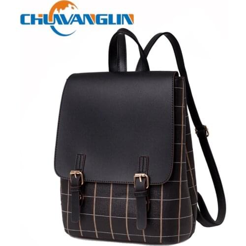 Chuwanglin Vintage Leather backpack Classic British Style Young girl School bag Luxury designer Fashion Travel backpack 4161053