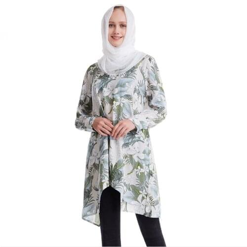 Womens muslim clothing tunic pakistani islamic dress moroccan kaftan print dubai jilbab abaya in malaysia turkish salwar kameez