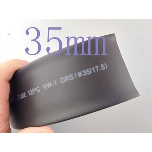 1 Meter/lot 2:1 Black 35mm Diameter Heat Shrink