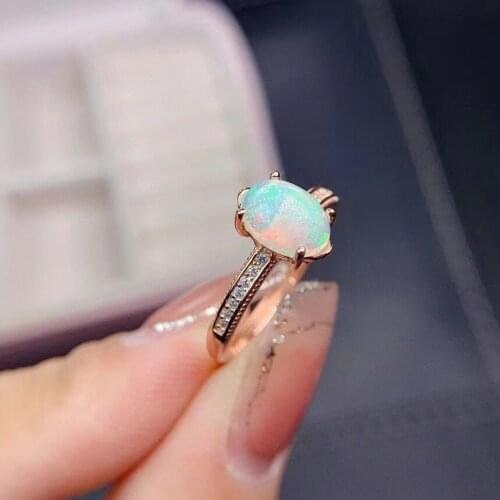 100% Natural and Real Opal Ring 925 sterling silver Ring Engagement Best Gift