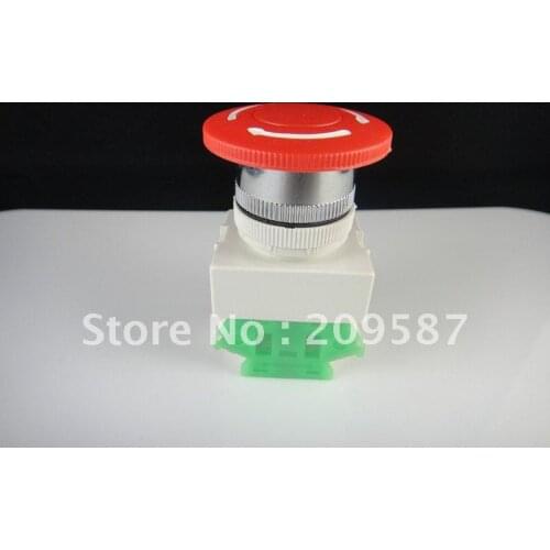 2pcs CNC Emergency Stop Mushroom Pushbutton Switch 10A