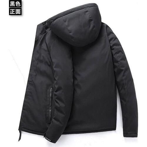 2021 Thick Men Double-sided Jacket Winter Casual Classic High Quality Warm Windproof Outerwear Parka Hoodie Coat Male