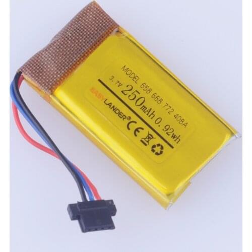 3.7V 250mAh Rechargeable li Polymer battery For DVR MIO mivue 658 668 688 772 368A 528 536 408A Driving recorder