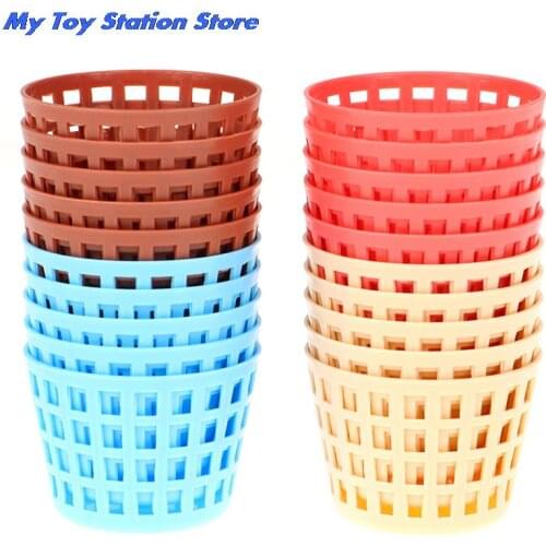 5pcs/set 1/12 Dollhouse Miniature Plastic Storage Basket Model For Dollhouse Decoration New