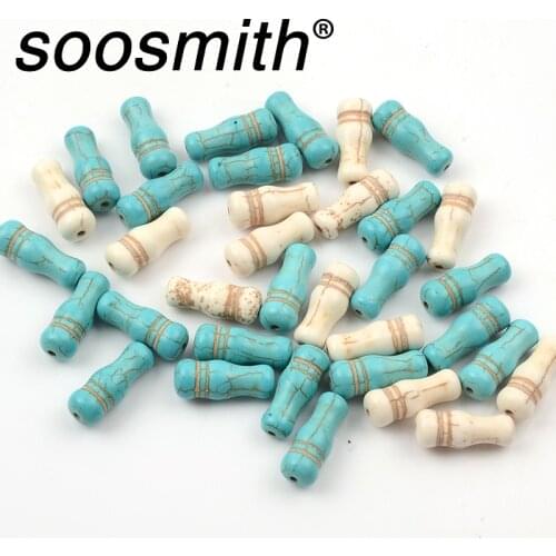 8x20MM Tasbih Turquoises Buddha Tower Natural Stone Prayer Necklace Beads for Jewelry Making DIY Party Holiday keychain Gift