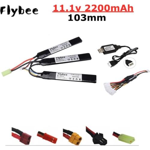 11.1v Water Gun Lipo Battery 3S 2200mAh 40c Battery and Charger for AKKU Mini Airsoft BB Air Pistol Electric Toys RC Parts
