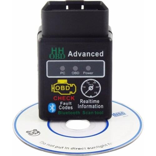 Bluetooth V2.1 ELM327 HH OBD Advanced OBDII Car Fault Scanner Computer Diagnostic Scan Tool OBD 2 II ELM 327 Decoder Detector