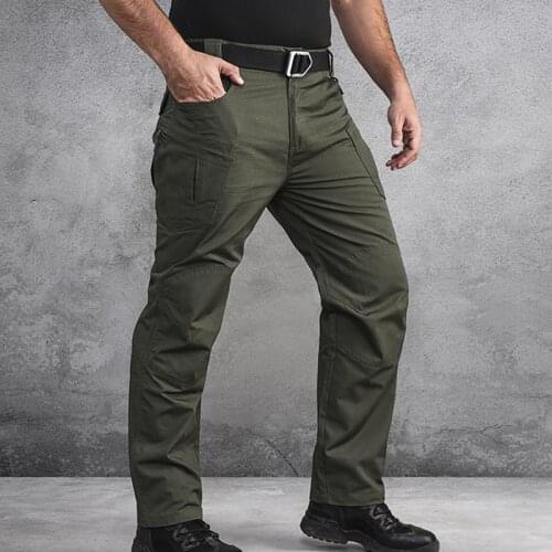 IX8 Waterproof Tactical War Game Cargo Pants Mens Silm Casual Pants Mens Trousers Army Military Active Pants