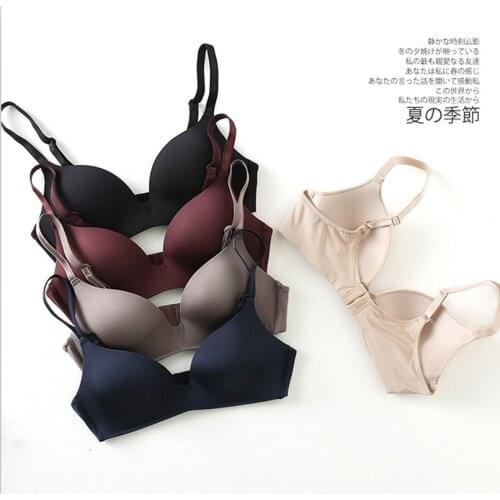 Intimates Sexy Deep U Bra Women Small Push Up Lingerie Seamless Wireless Bralette Fashion Comfortable Brassiere Female Underwear