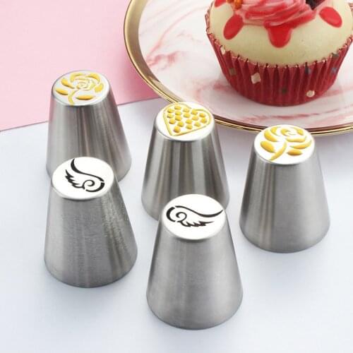 Flower Russian Icing Piping Tips Stainless Steel Pastry Dessert Cupcake Cream Cake Decorating Nozzles Large