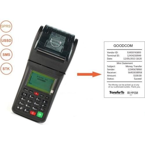 Goodcom Handheld Wireless 3G POS Voucher Terminal with Printer support Remote setting and DIY print layouts