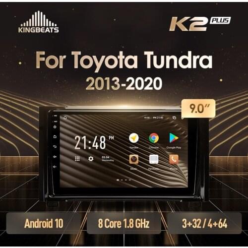 KingBeats Android 10 Octa-Core head unit HU 4G in Dash Car Radio Multimedia Video Player Navigation GPS For Toyota Tundra XK50 2013 - 2020 no dvd 2 din Double Din Android Car Stereo 2din DDR4