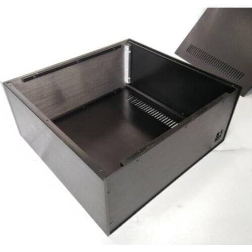 Big space Aluminum Amplifier Chassis Home Audio Amplifier Case Shell Enclosure Housing with Cooling Hole DIY Box 430*180*410MM