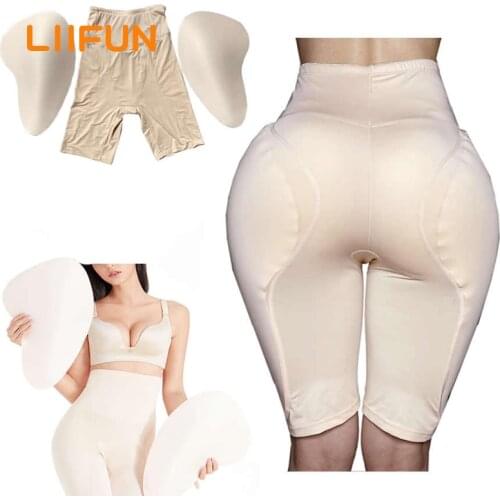 Liifun Fake Ass Butt Lifter Shapers Panties Hip Enhancer Sponge Padded Panty Slim Body Shaper Underwear for Women Crossdresser