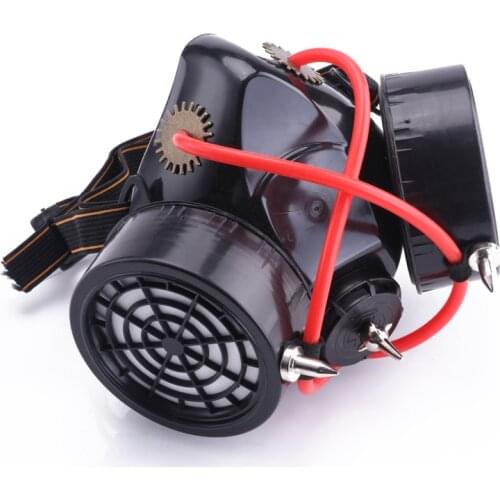 Steampunk Halloween Mask Gears Tube Accessories Rock Cosplay Mask Respirator 2 Canisters 1 Valve Carnival Masks Costume Party