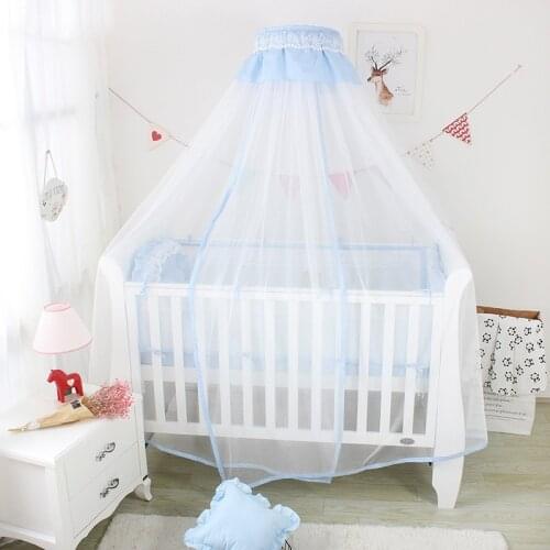 Nordic INS Baby Cot Mosquito Net Korean Lace Princess Infant Baby Crib Curtain Net Child Bed Net Clip Holder Universal Net Decor