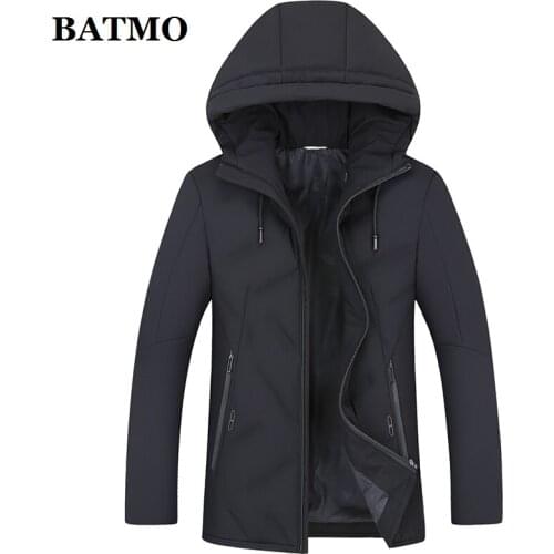 BATMO 80% white duck down hooded jackets men,mens winter hooded jackets,hooded coat men,88023