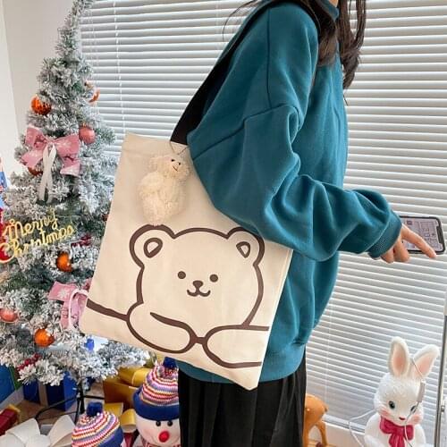 Original Fashion Women Bags Casual Style Female Shopping Bag Simple Ladies Handbags Canvas Tote For Girls Sweet Handbag