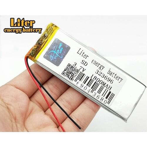 323696 3.7V 1800mAh Rechargeable li-Polymer Li-ion Battery For MP4 MP5 DVD GPS Camera Electric Toys 96x36x3.2mm Batteries