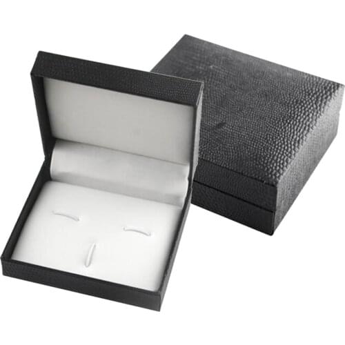 Luxury Cufflink Cuff Link Neck Tie Storage Box Mens Wedding 7x8x3cm Mini Travel Mens Jewelry Display