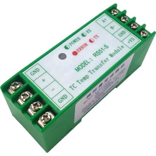 RS51S thermocouple to 485 temperature acquisition module transmitter supports RJKSTENB type current and voltage input