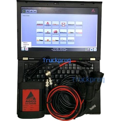Ready to use for AGCO CANUSB EDT Interface Electronic Diagnostic Tool Heavy Duty Agricultural Diagnosis Scanner+T420 Laptop
