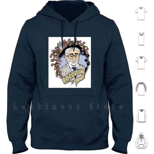 Hayao Miyazaki Infp hoodies long sleeve Hayao Miyazaki Totoro Spirited Away Soot Sprites No Face Cherry Blossom Tattoo
