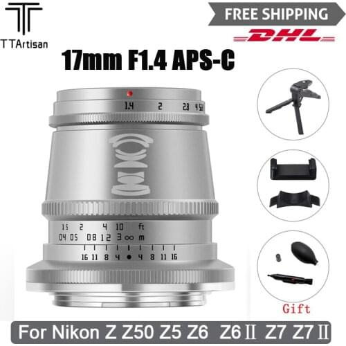 TTArtisan 17mm F1.4 APS-C MF Lens for Nikon Z mount Camera ZFC Z5 Z50 Z6 Z50 Z6 II Z7 II