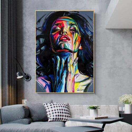 Street Graffiti Wall Art Canvas Prints Abstract Pop Art Girls Watercolor Canvas Paintings on The Wall Pictures for Home Decor