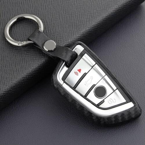 Remote Smart Silicone Carbon Fiber Car Key Case Cover For BMW X5 X6 F15 1 2 5 7 Series 218i X1 F48 X3 X4 540 740 For BMW X5 Key