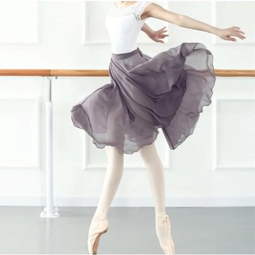 Women Ballet Tulle Skirt Gymnastics Leotard Practice Dresses Teachers Wraps Ballet Dance Ballerina Chiffon Dance Yoga Skirts