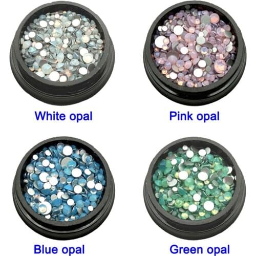 1 Box Mix Diverse DIY Crystals Stones Nail Design Glass Rhinestones For Charms 3D Nail Art Decorations New Arrive Accessories