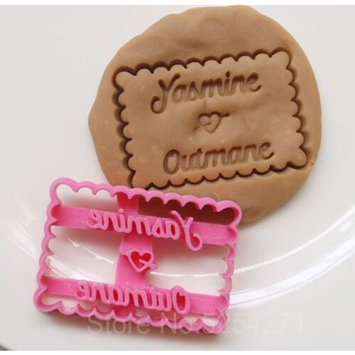 11Heart-pierced - Small butter - Customizable with 2 first names Designed