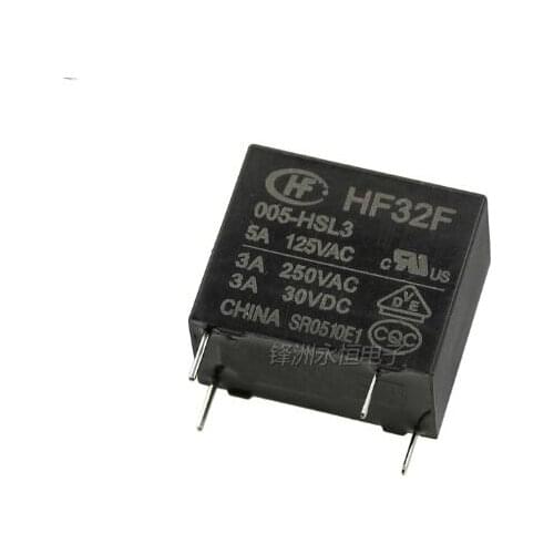 12pcs Relay HF32F-005-HSL3 250V 3A relay 4 pin relay 5VDC relay sensitive