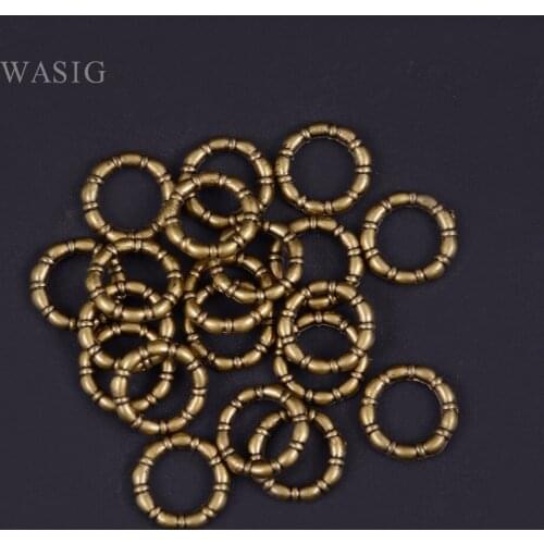 30Pcs/Lot Antique Brass Hair Braid Dread Dreadlock Beads Cuffs Tuber Approx 9mm Inner Hole