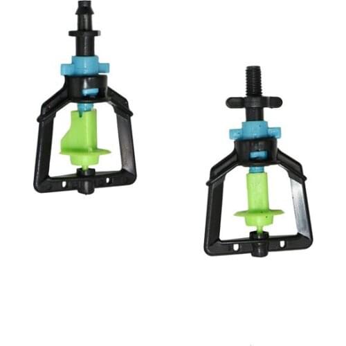 360 Degrees Automatic rotating Refraction Sprinkle nozzle With Threaded Barb Connector garden watering Irrigation 200pcs