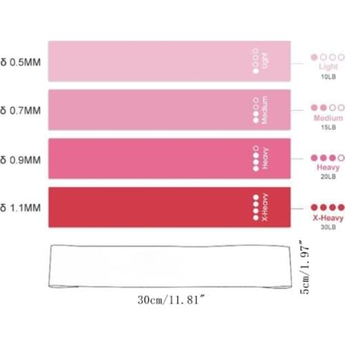 4pcs/set Mini Loop Band Fitness Elastic Band Resistance Band for Yoga Workout U7EF