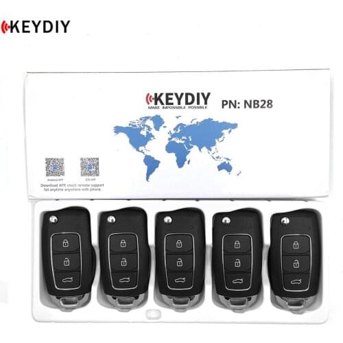 5pcs/lot KEYDIY Original NB28 Universal Remote Key for KD900/KD-X2 Key Programmer KD MINI Remote Suitable