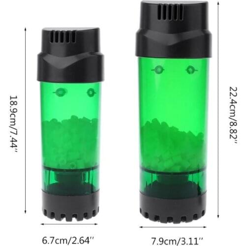 Aquarium Fluidized Moving Bed Filter Bubble Bio Media Filter Fish Tank Sponge Filter With Sucker L4MB