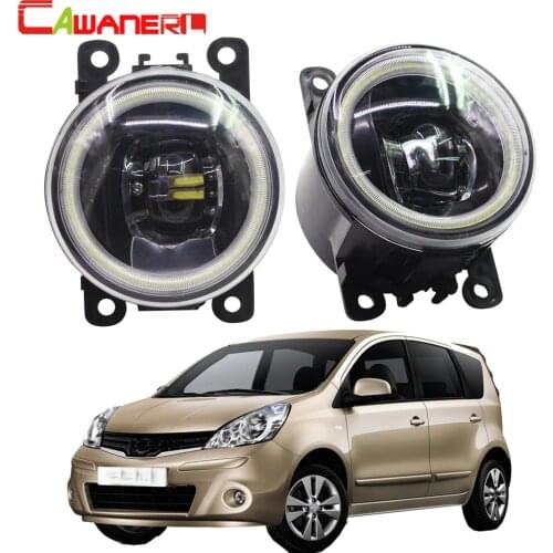 Cawanerl Car LED Fog Light Angel Eye Daytime Running Light 12V For Nissan Note E11 MPV 2006 2007 2008 2009 2010 2011 2012 2013