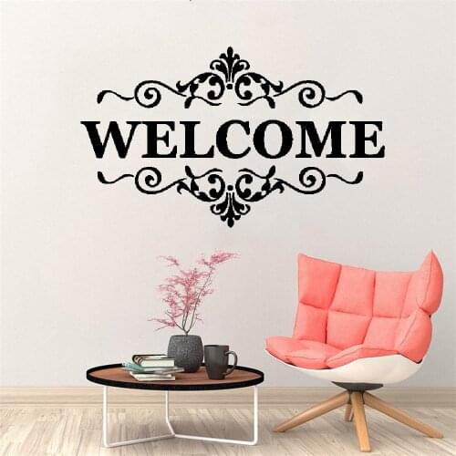 Welcome To Our Home Vinyl Wall Stickers, Home Wall Decals, Welcome Quotation Decals, Welcome To Visit, Office Room Decoration