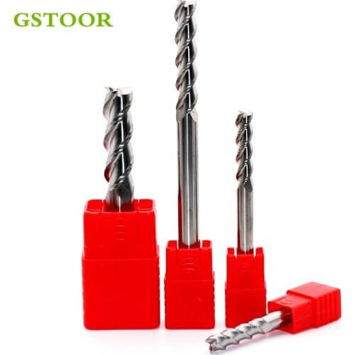 1PC mill aluminium 3mm 4mm 5mm 6mm 8mm 10mm Mill End Extra Long HRC60 3F Tungsten Carbide Milling Cutter Endmills Tool
