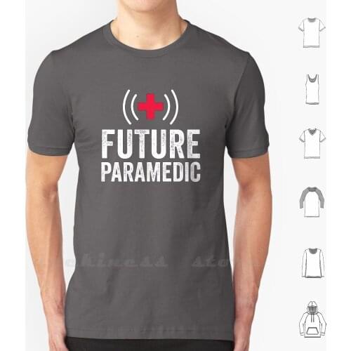 Future Paramedic T Shirt Cotton DIY Print Ems Emt Ambulance Funny Cute Gift Idea Medicine Defibrillator Life Savers